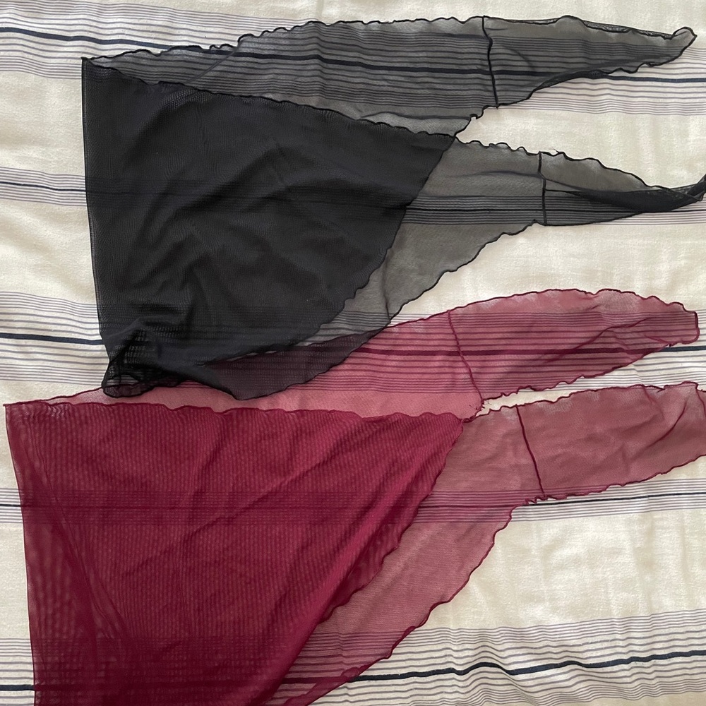 Bundle- 2x sheer tie coverup skirts